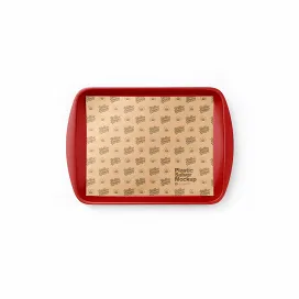 Plastic Salver with Kraft Paper